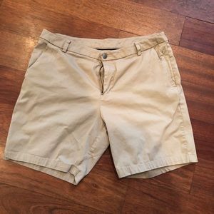 Lululemon khaki commission shorts 9” inseam